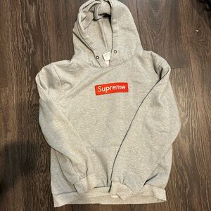 Supreme Gray Hoodie for Men Size L